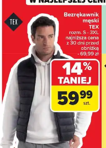 Carrefour Bezrękawnik męski TEX oferta