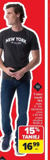 Carrefour T-shirt męski TEX oferta