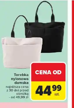 Carrefour Torebka nylonowa damska oferta