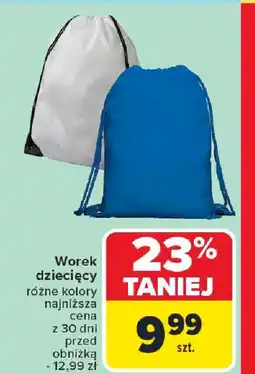 Carrefour Worek dziecięcy oferta