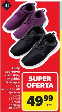 Carrefour Buty sportowe TEX oferta