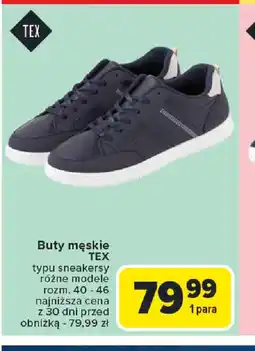 Carrefour Buty męskie TEX oferta