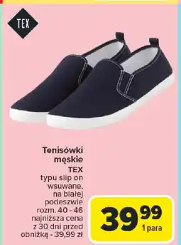 Carrefour Tenisówki męskie TEX oferta