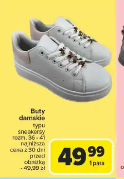 Carrefour Buty damskie typu sneakersy oferta
