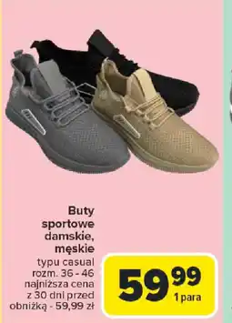Carrefour Buty sportowe damskie, męskie oferta