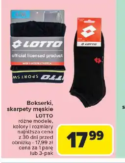 Carrefour Bokserki, skarpety męskie Lotto oferta