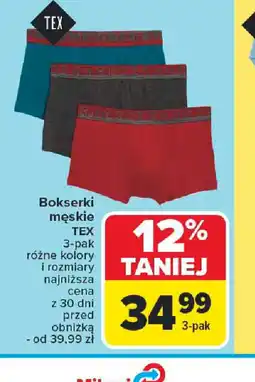 Carrefour Bokserki męskie TEX oferta