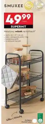 Biedronka Metalowy wózek na kółkach oferta