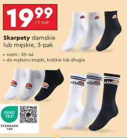 Biedronka Skarpety damskie lub męskie 3 pak oferta