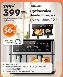 Biedronka Frytkownica dwukomorowa z okienkiem, 10 l oferta