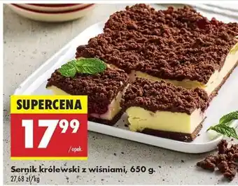 Biedronka Sernik królewski z wiśniami, 650 g oferta