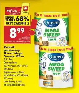 Biedronka Ręcznik papierowy Queen Mega Sweep, 120 m oferta