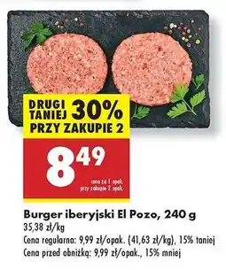 Biedronka Burger iberyjski El Pozo , 240 g oferta