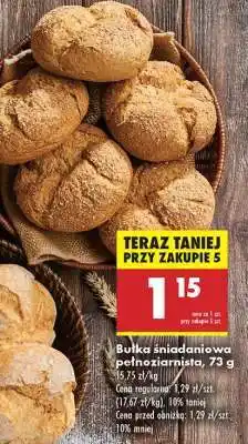 Biedronka Bułka śniadaniowa pełnoziarnista, 73 g oferta