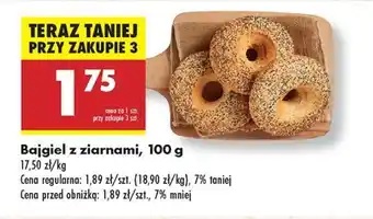 Biedronka Bajgiel z ziarnami, 100 g oferta