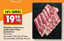 Biedronka Żeberka wieprzowe paski pakowane próżniowo oferta