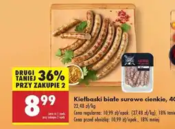 Biedronka Kiełbaski białe surowe cienkie, 400 g oferta