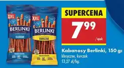 Biedronka Kabanosy Berlinki, 150 g oferta