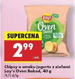 Biedronka Chipsy o smaku jogurtu z ziołami Lay’s Oven Baked, 40 g oferta