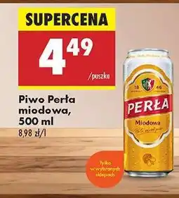 Biedronka Piwo Perła Miodowa 500 ml oferta
