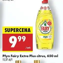 Biedronka Płyn Fairy Extra Plus citrus, 650 ml oferta