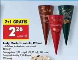 Biedronka Lody Marletto rożek 120 ml oferta