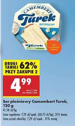 Biedronka Ser pleśniowy Camembert Turek, 120 g oferta
