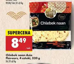 Biedronka Chlebek naan Asia Flavours, 4 sztuki, 320 g oferta
