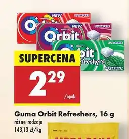 Biedronka Guma Orbit Refreshers, 16 g oferta
