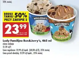 Biedronka Lody Familijne Ben&Jerry’s, 465 ml oferta