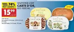 Biedronka WSZYSTKIE LODY CARTE D’OR, 825-1000 ML oferta