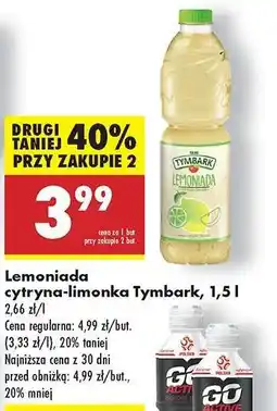 Biedronka Lemoniada cytryna-limonka Tymbark, 1,5 l oferta