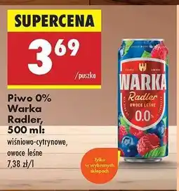 Biedronka Piwo 0% Warka Radler, 500 ml oferta