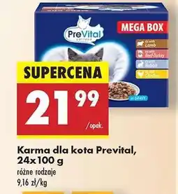 Biedronka Karma dla kota Prevital, 24x100 g oferta
