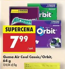 Biedronka Guma Air Cool Cassis/Orbit, 64 g oferta