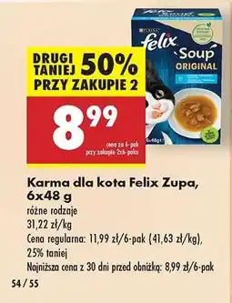 Biedronka Karma dla kota Felix Zupa, 6x48 g oferta