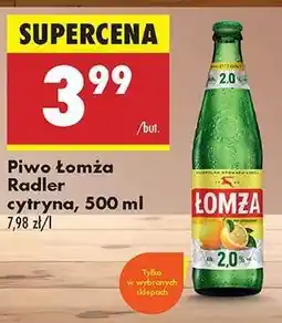 Biedronka Piwo Łomża Radler cytryna, 500 ml oferta
