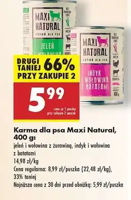 Biedronka Karma dla psa Maxi Natural, 400 g oferta
