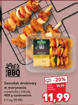 Kaufland Szaszłyk drobiowy w marynacie z papryką i cebulą BBQ oferta