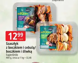 E.Leclerc Szaszłyk z boczkiem i cebulą/boczkiem i śliwką SuperDrób oferta