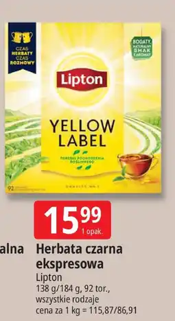 E.Leclerc Herbata czarna ekspresowa Yellow Label Lipton oferta