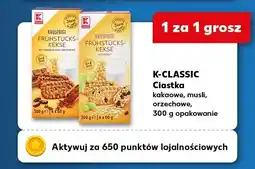 Kaufland Ciastka kakaowe, musli, orzechowe K-CLASSIC oferta