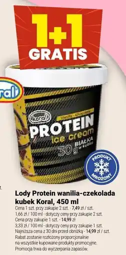 Twój Market Lody Protein wanilia-czekolada kubek Koral oferta