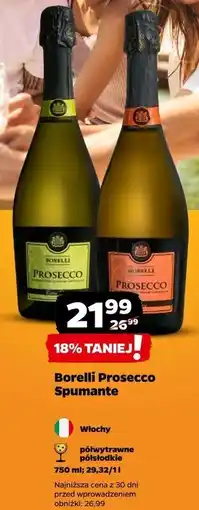 Netto Wino półwytrawne Borelli Prosecco Spumante oferta