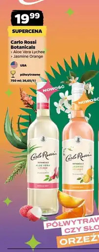Netto Wino aloe vera lychee Carlo Rossi Botanicals oferta