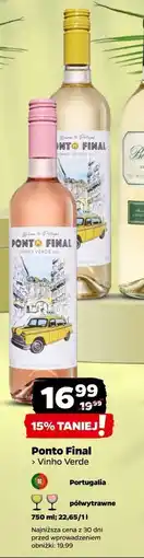 Netto Wino półwytrawne Ponto Final Vinho Verde oferta
