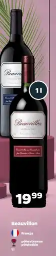 Netto Wino czerwone półwytrawne Beauvillon oferta