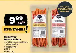 Netto Kabanosy Mistrz Rohus drobiowe z dodatkiem wieprzowiny oferta
