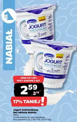 Netto Jogurt śmietankowy bez laktozy Maluta oferta