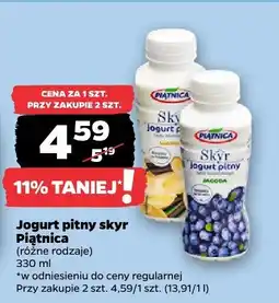 Netto Jogurt pitny skyr Piątnica różne rodzaje oferta